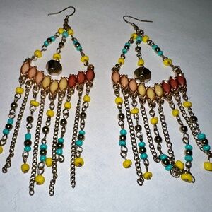 Vintage Beaded Dangling Earrings